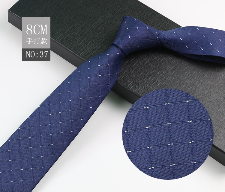 Picture of Men's Tie Business Shirt Stripesd Security Professional Formal Wear Wholesale Plus Logo Manufacturer 8cm Hand-Made