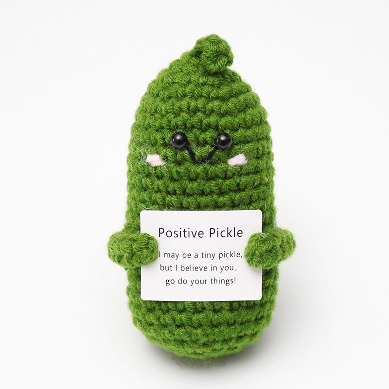 Picture of Cross-Border Hot-Selling Wool Crochet Positive Energy Potato Knitted Wool Cucumber Positive Energy Wool Crocheted Doll Finished Product