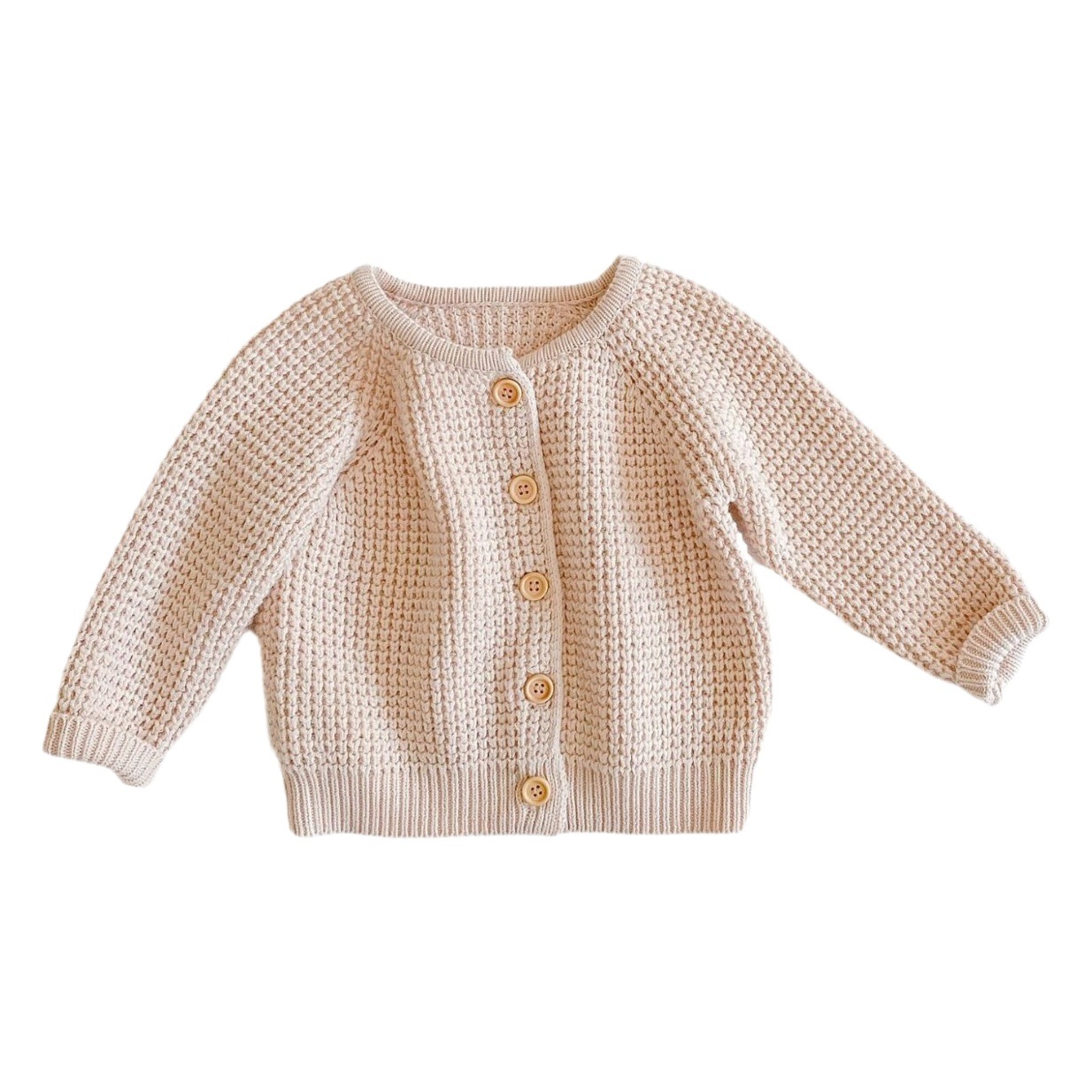 Spring and Autumn All-match Baby Girl Children's Coat Solid Color Sweet Clear Color Mesh Knitted Coat Long Sleeve Newborn Children's Wear