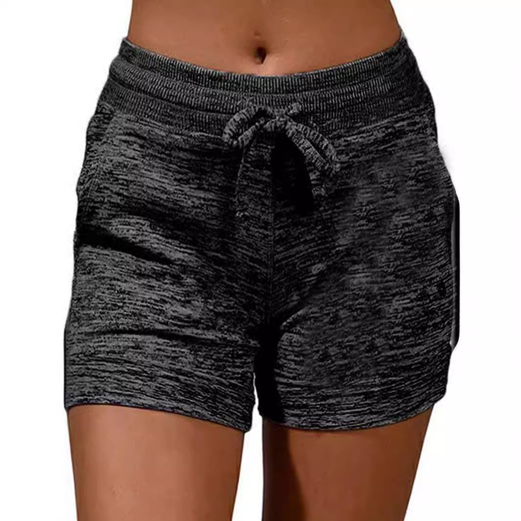 Amazon Explosions Shorts Women's Drawstring Pocket High Elastic Loose Casual Shorts Women