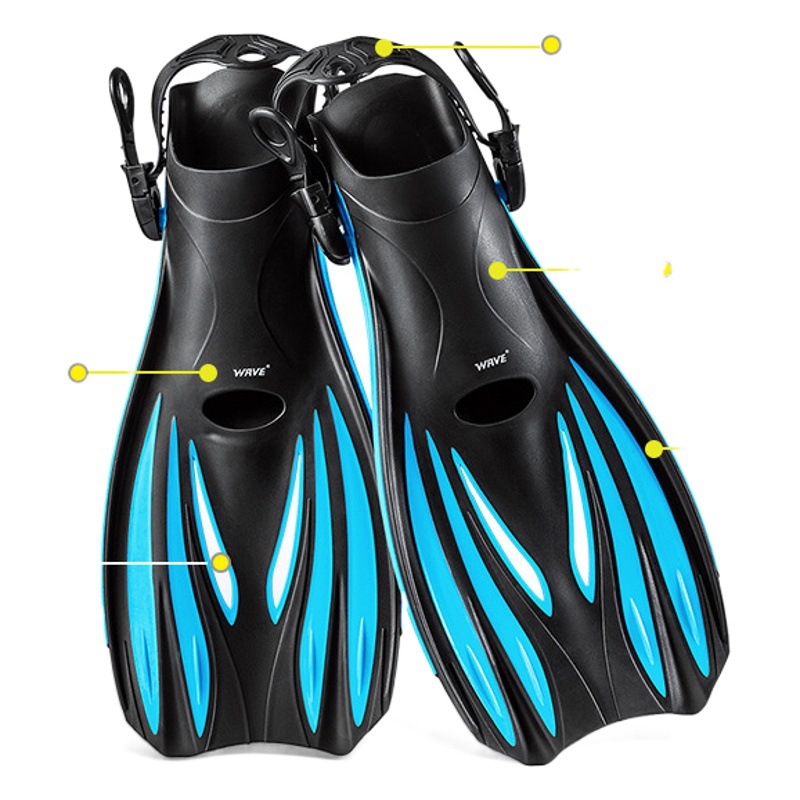 wave cross-border adjustable lace-up professional frog shoes men's freestyle diving snorkeling training swimming equipment adult flippers