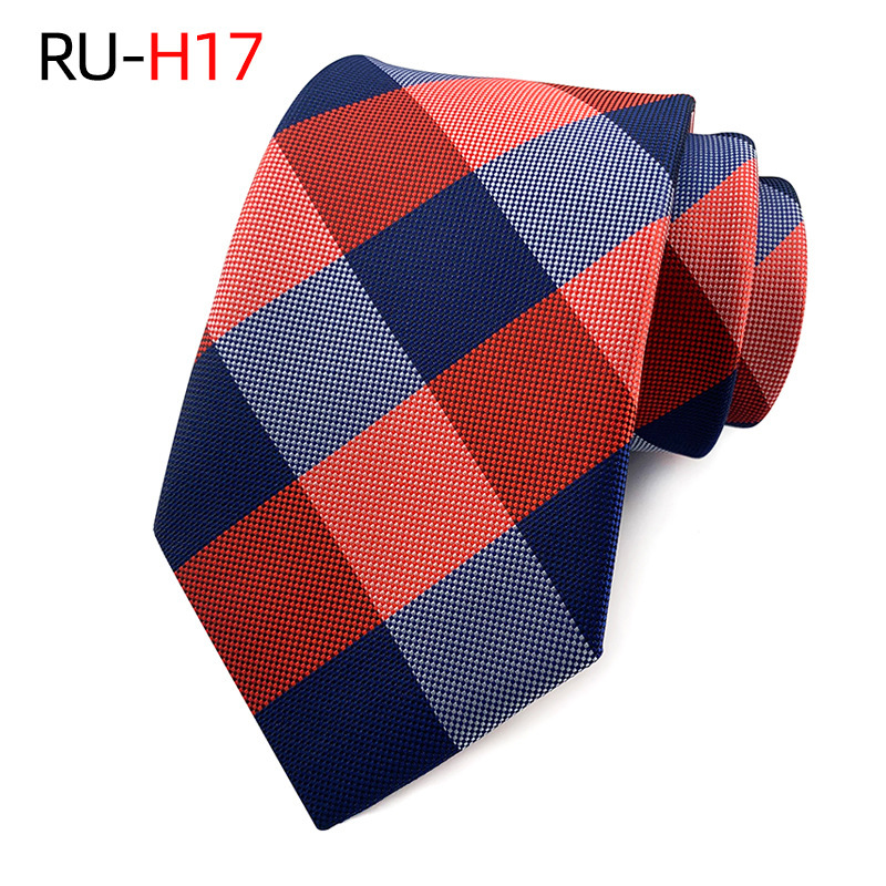 Picture of Tie Men's British Vintage Brown khaki brown Plaid Business Casual Striped Red Wedding Tie