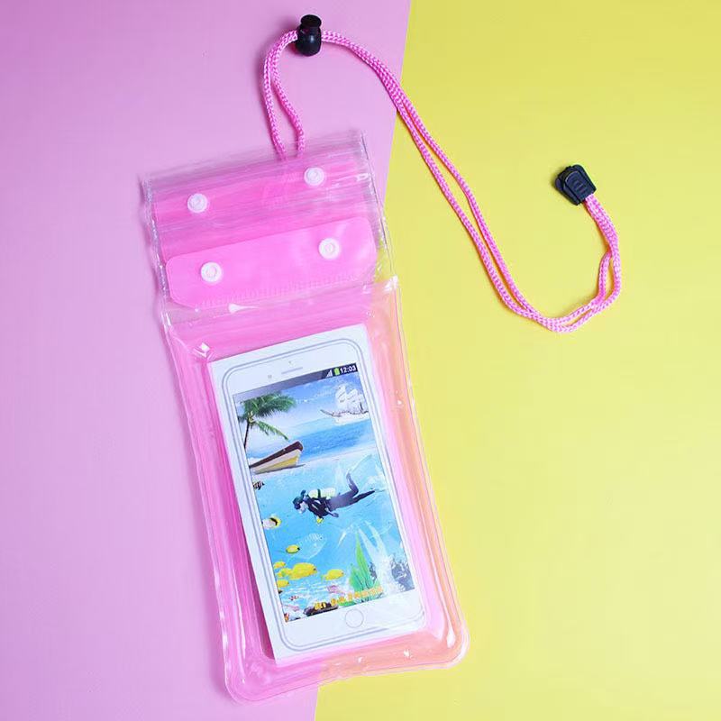 Picture of Three-fold mobile phone waterproof bag airbag swimming drifting Velcro seal protection diving cover touch screen manufacturers wholesale