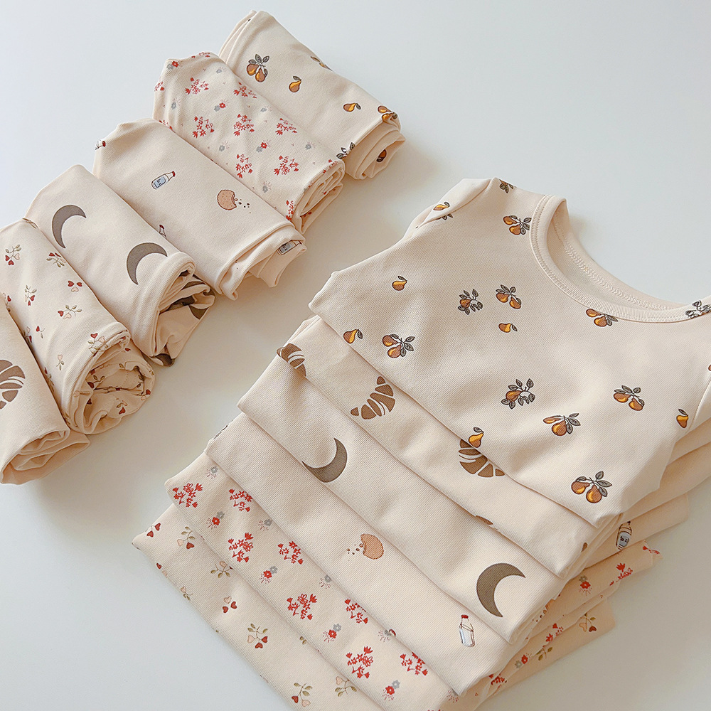 Spring and Autumn Children's Clothing Danish Children's Home Clothes suit Girls' Pajamas Pure Cotton Children's Autumn Clothes and Pants Men's Treasure Pajamas