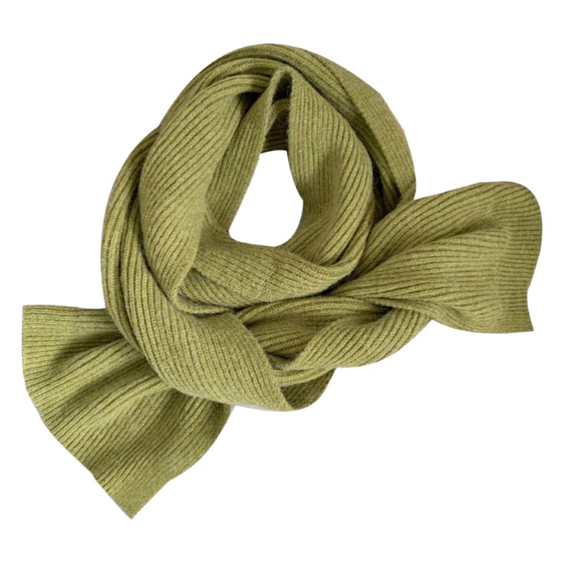 Picture of Korean Style Scarf 2024 Winter New Solid Color Internet Celebrity Female Couple Student All-match Knitted Thickened Warm Neck for Men