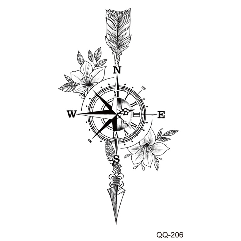 Picture of New waterproof small fresh tattoo stickers color black and white 1000 can be any combination of manufacturers wholesale