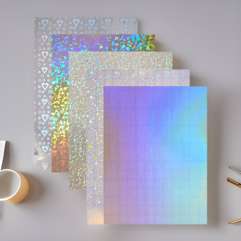 Foreign Trade Specializes in Vinyl Cold Laminating Film Waterproof and Scratch-Resistant Photo DIY Hand-Covering Self-Adhesive A4 Cold Laminating Film