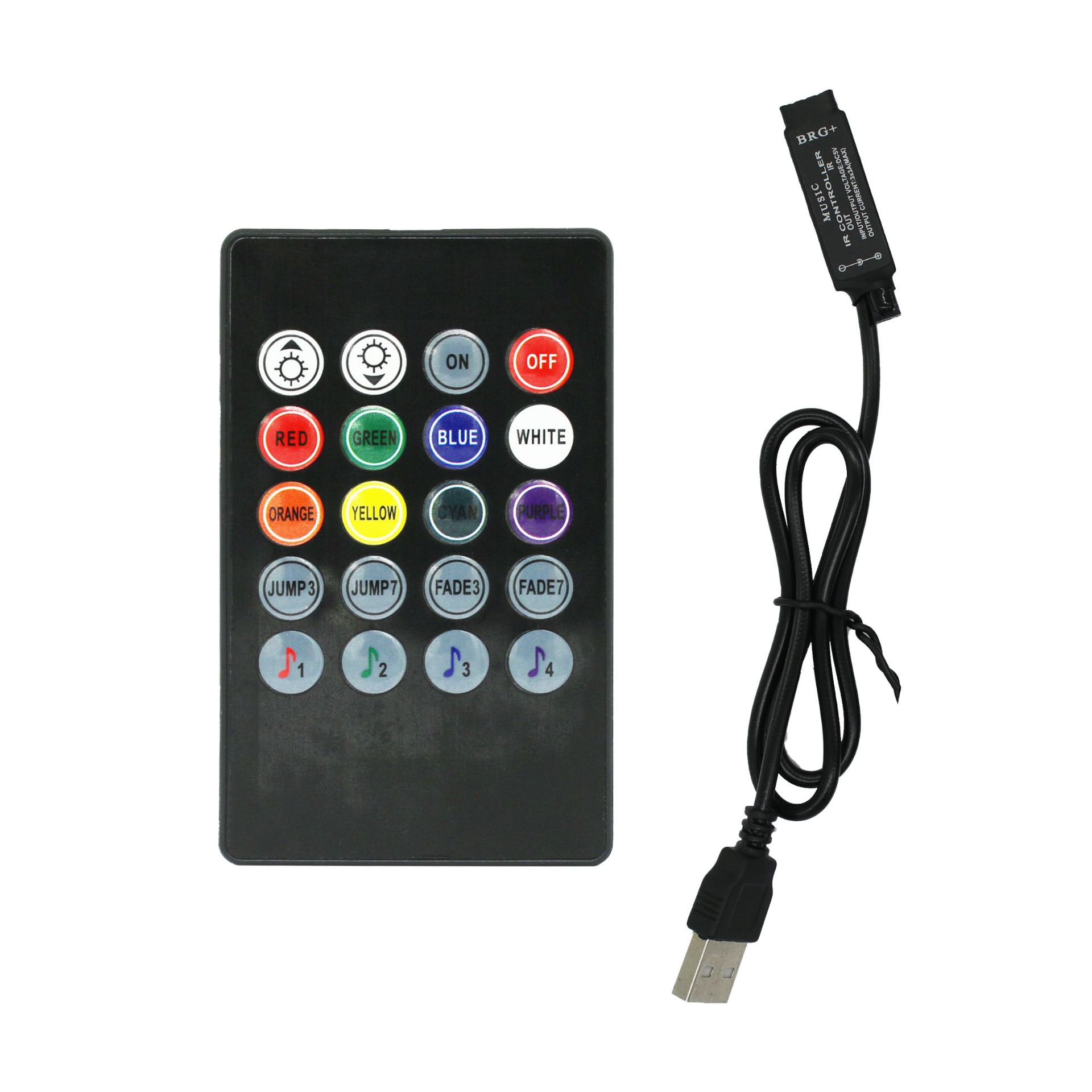 Picture of Wireless infrared remote control rgb light with remote controller 20 key music remote control light bar music controller