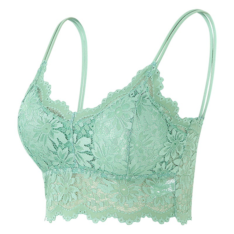 Foreign Trade Cross-border Strapless Top Women's Anti-slip Lace Beautiful Back Sling Wrapped Chest Underwear Women's Strapless Vest Thin