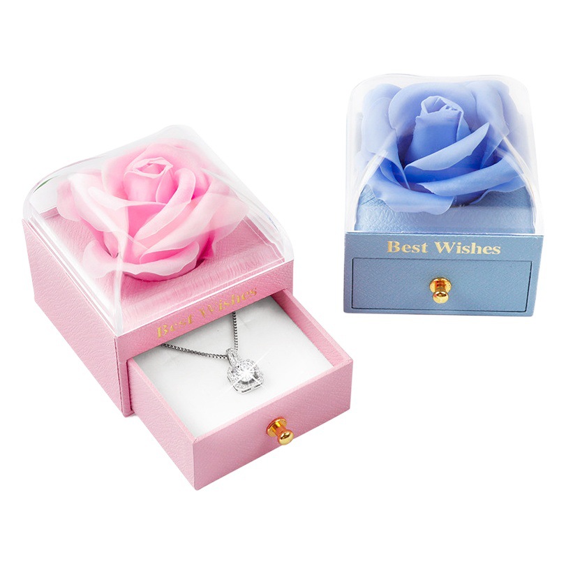 Cross-Border Drawer-Type Small Jewelry Box Cute Macaron Color Earrings Ring Box Necklace Pendant Jewelry Packaging Box