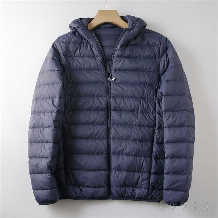 Picture of Foreign trade cut label original single plus size men's light thin feather cotton cotton-padded jacket men's fat plus fat collar warm autumn and winter coat