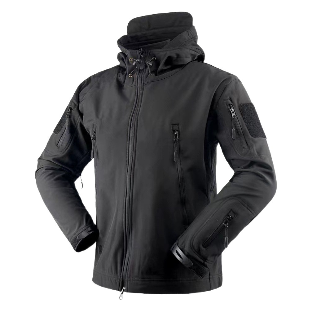 Outdoor shark skin jacket outdoor men's waterproof tactical jacket military fan suit M65 windbreaker winter jacket
