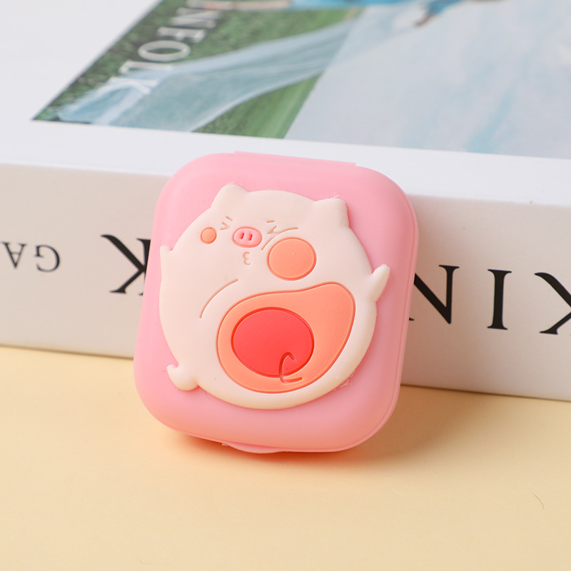 Picture of Creative cute girl Heart star moon box glasses case cartoon contact lens myopia couple box beauty contact double box