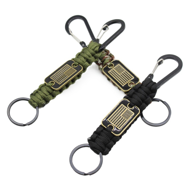Umbrella Rope Pendant Umbrella Rope Key Chain Hand-woven Seven-core Umbrella Rope Flag Brand Pendant Outdoor Emergency Umbrella Rope