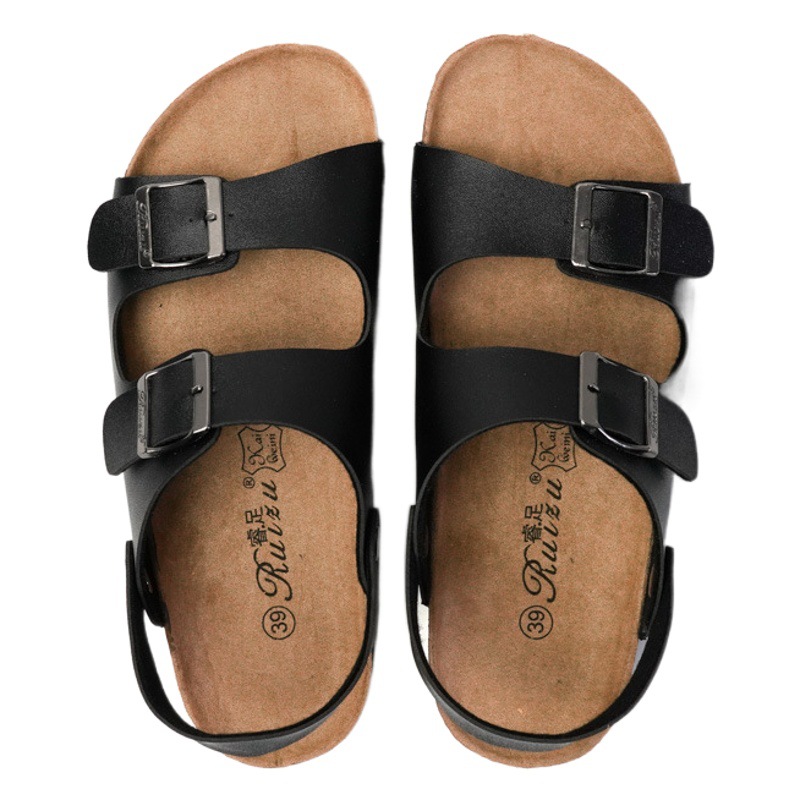 Picture of Foreign Trade Slippers Men's Summer Fashionable Flip-Flops Men's Cork Beach Korean Style Clip Foot Couple's Leather Sandals and Slippers Women's Summer