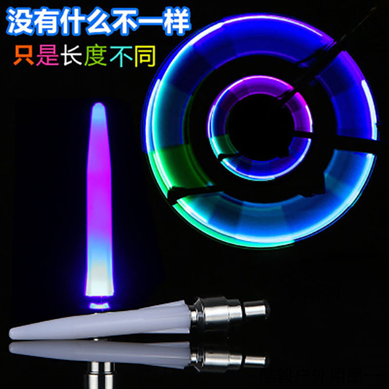 Bicycle gas nozzle lamp valve core lamp mountain bike valve lamp bicycle accessories fluorescent rod type wheel tire lamp