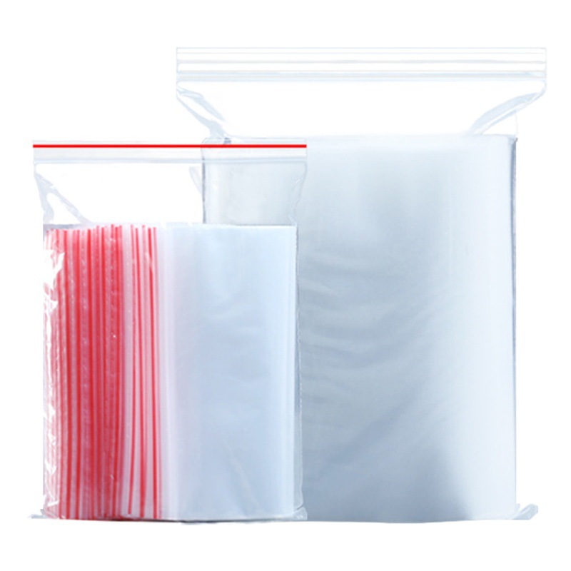 Thickened Transparent PE Plastic Self-sealing Bag Food Grade Sealed Pocket First Jewelry small size Packaging Bag Printed Logo