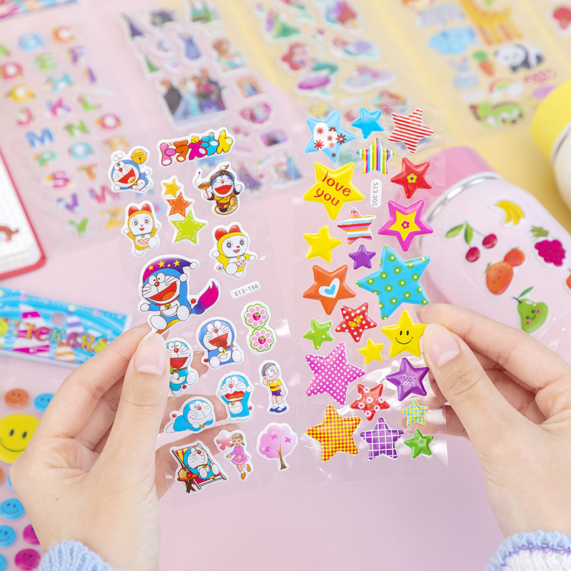 Picture of 3D bubble stickers children's cartoon stickers cartoon princess stickers kindergarten reward stickers wholesale