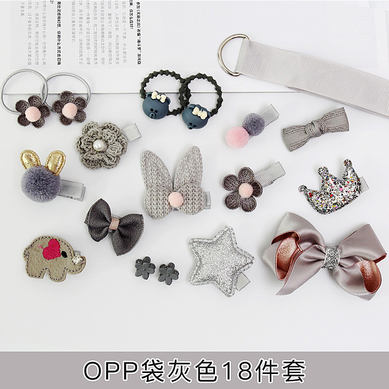 Picture of Korean Style Hair Accessories, Kidsren's Hairpins, 18-Piece Set, Girls' Hair Accessories, Baby Cute Hairbands, Girls' Hairpins, Baby Headbands