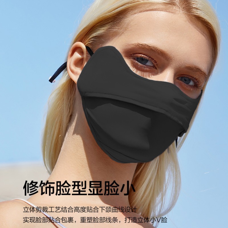Picture of Sunscreen Mask Women's Anti-ultraviolet Summer Thin Breathable Three-dimensional Sunshade Full-face Ice Silk Mask Face Mask Eye Corner Protection