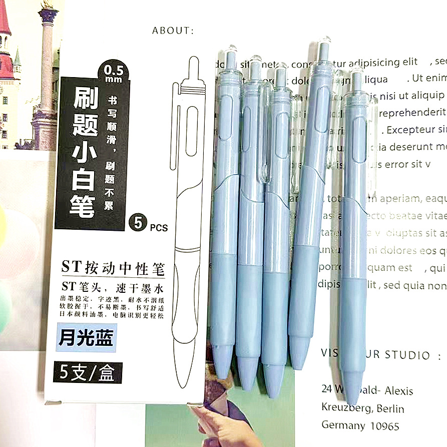 Picture of High Yan value st head brush pen small white pen gel pen office supplies student stationery sign Pen press pen wholesale