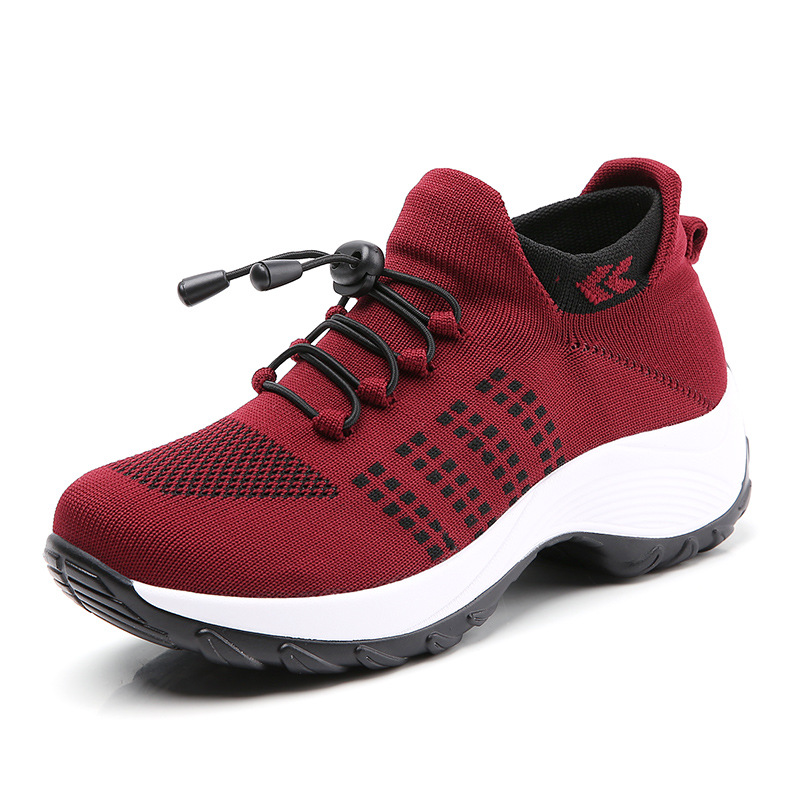Picture of Cross-Border Hot Style Large Size Women's Shoes Air Cushion Fly Woven Casual Shoes Slip-On Shoes Fashion Rocking Shoes Quanzhou Sports Shoes