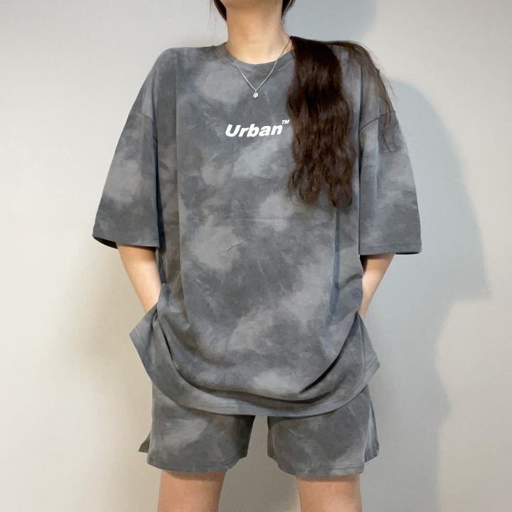 100% Cotton Two-piece Suit Women Short-sleeved Shorts Middle-aged Youth Summer Fashion plus size Casual Sportswear Loose