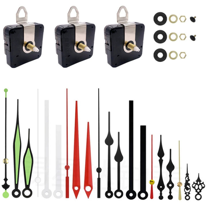 Picture of Cross-border hot selling DIY clock movement mute wall clock accessories clock Wall watch core mechanism 2 Movement +5 sets of clock needle