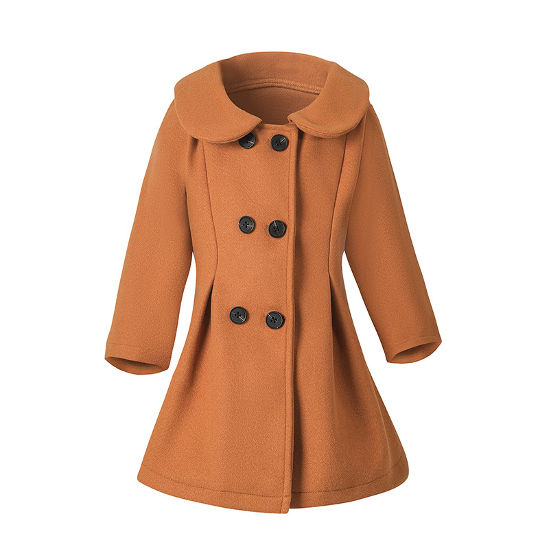 Picture of Cross-border girls autumn and winter foreign-style woolen coat baby winter children's thick warm coat children's clothing wholesale