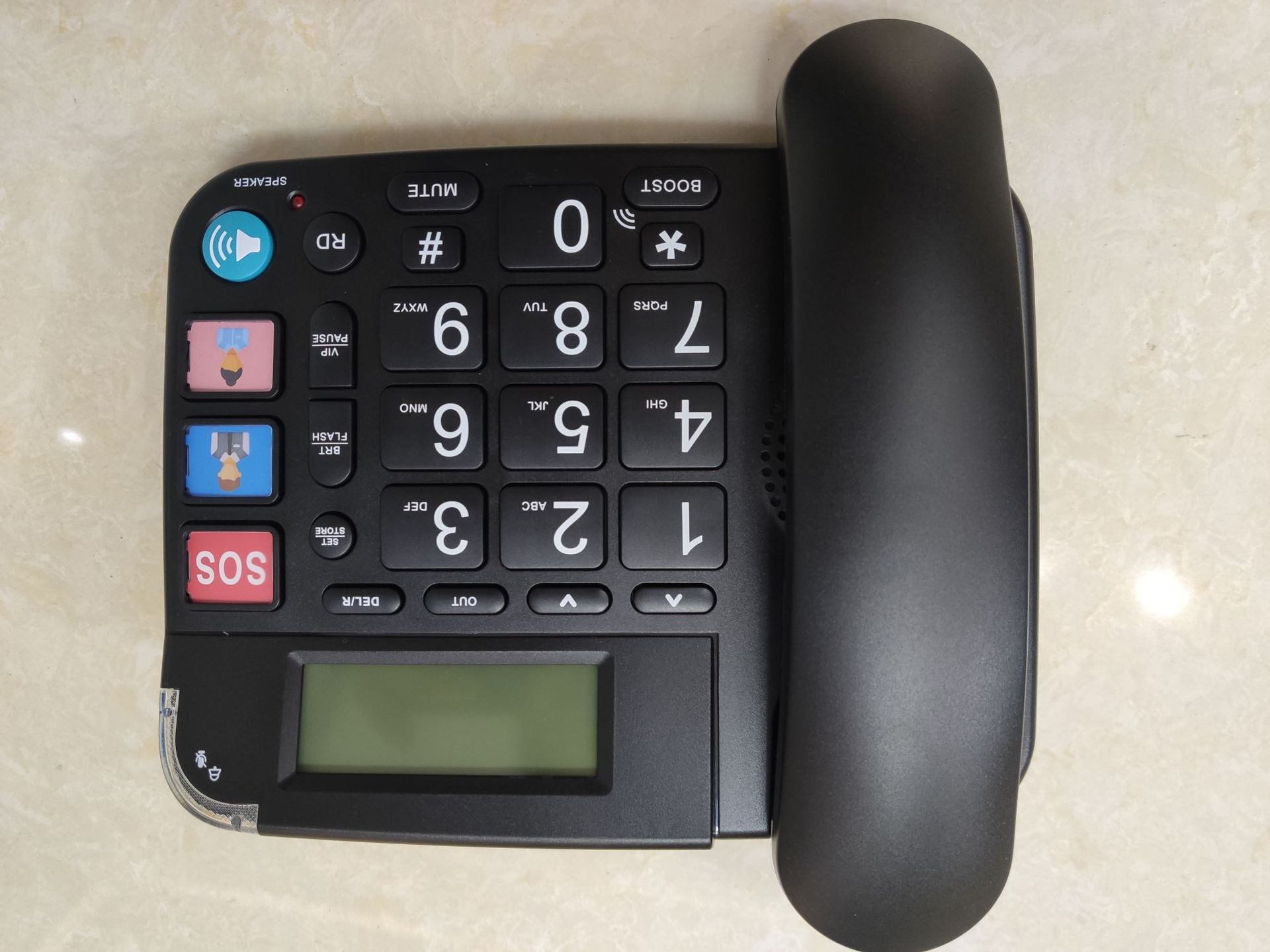Picture of Big and letter SOS one-key dial telephone for the elderly large key large volume home hands-free call landline cross-border