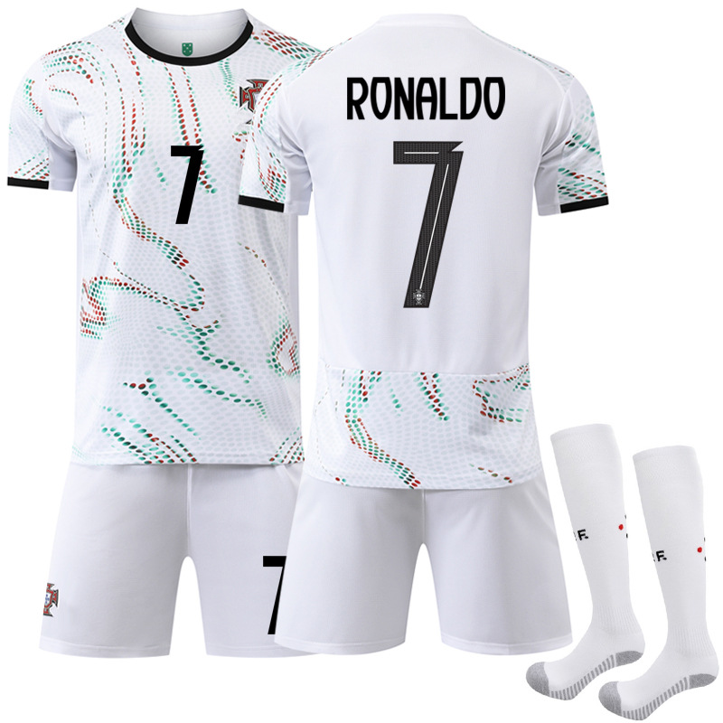 25-26 Portugal Away White Football Uniform Suit No. 7 Ronaldo No. 10 B Seat Jersey 8B Fei 21 Rota