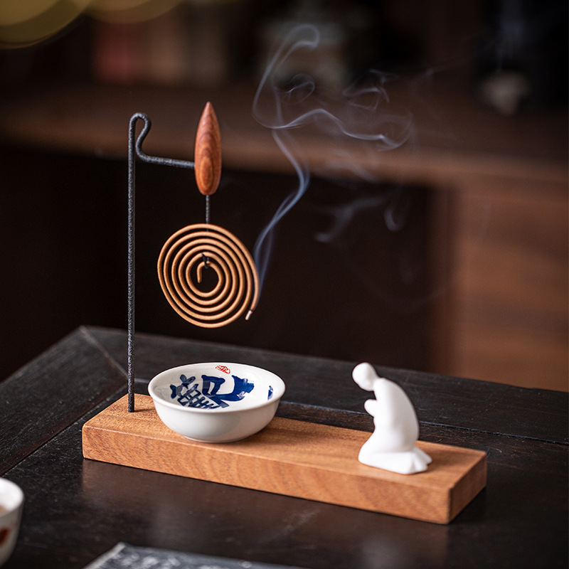 Picture of Creative Upside-Down Incense Burner Hanging Plate Incense Burner Home Indoor Sandalwood Agarwood Incense Burner Zen Tea Ceremony Incense Ornaments