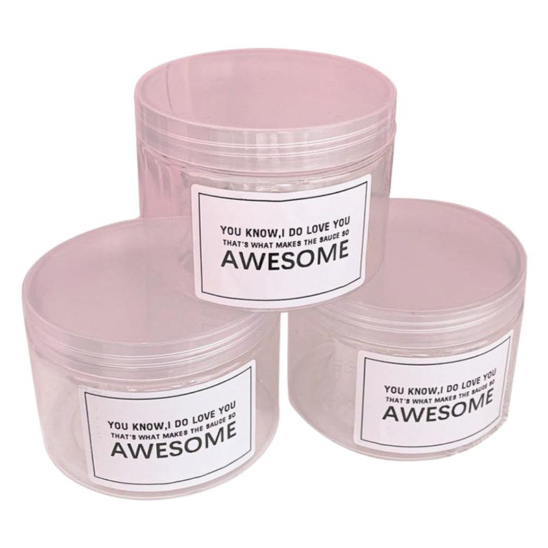 South Korea Hair Accessories Storage Jar English Label Simple Storage Box Jewelry Plastic Box Jewelry Dust-proof Gift Box Batch