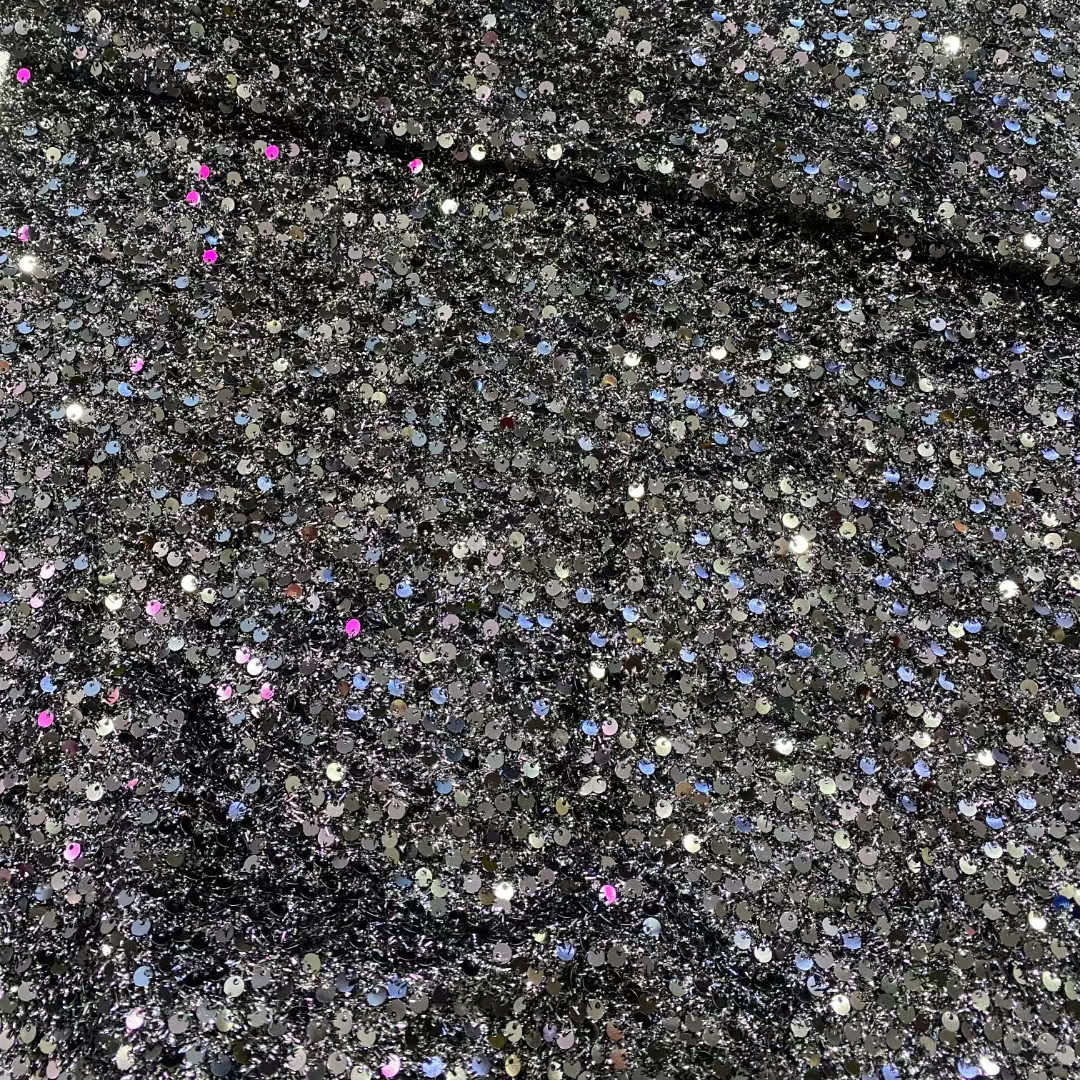 Foreign Trade New Sequin Cloth Women's dress Knitted Sequin Multicolor Beaded Cloth Clothing Stage Clothing Fabric