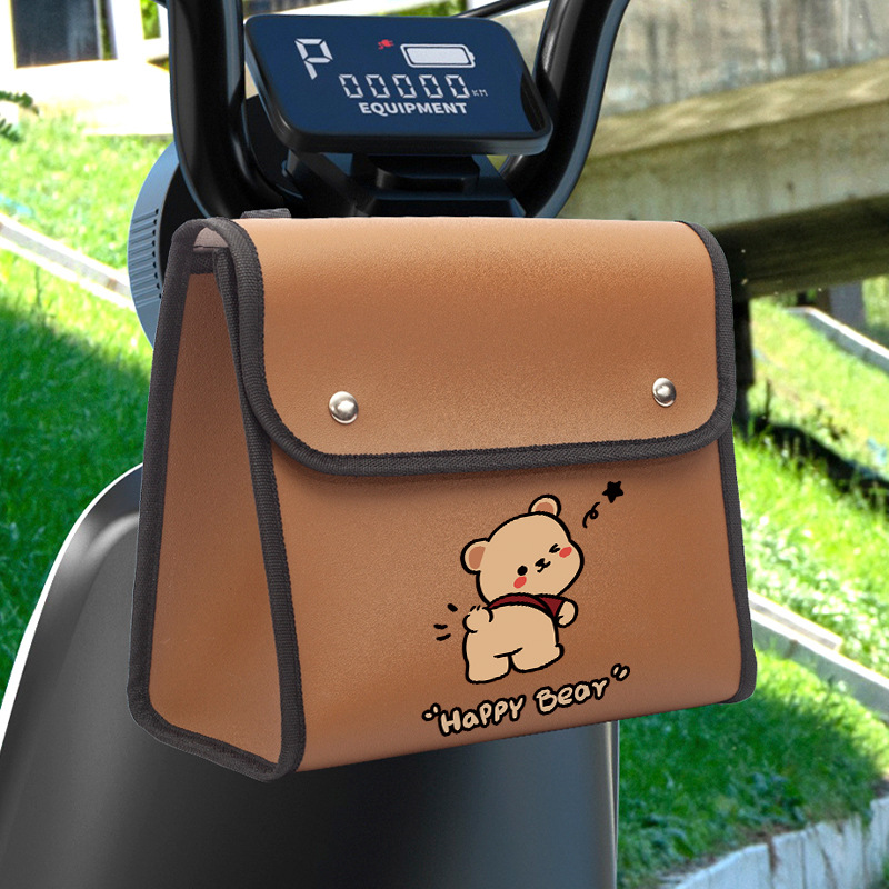 Picture of Electric Car Hanging Bag Front Rainproof Hanging Bag Bicycle Storage Bag Large Capacity Charger Storage Bag