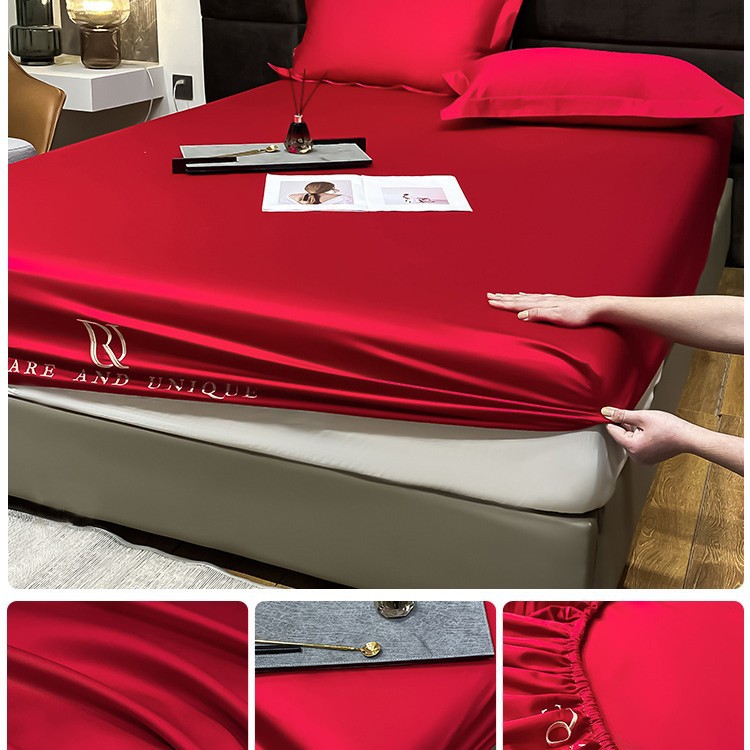 Picture of Class A 120 cotton 100 cotton bed hat single mattress dustproof protective cover all-inclusive bed sheet bedspread summer 4