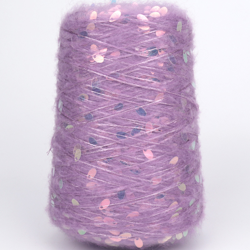 [Siyue] cross-border water drop sequins mohair wool ball hand-woven Russian hot-selling yarn wholesale