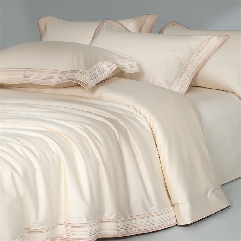 Picture of High-End 210-Count Xinjiang Long-Staple Cotton Four-Piece Set Class a Pure Cotton Bed Bed Sheets Quilt Cover Satin Cotton Accessible Luxury Set 4