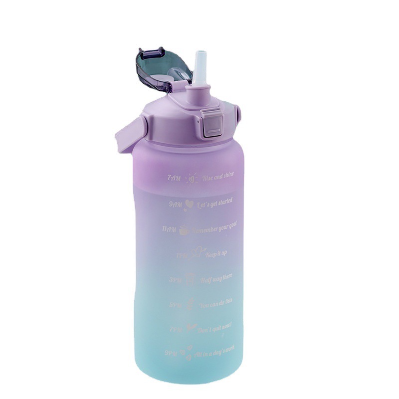 Picture of Two-piece Gradient Sports Large Cup Fitness Kettle Portable Outdoor Internet Celebrated Plastic Large Capacity Space Cup for Girls
