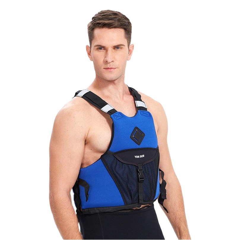 Adult Buoyancy Life Jacket Kayak Sail Underwater Fishing Large Flap Pocket Pants Special High-End Black Life Jacket