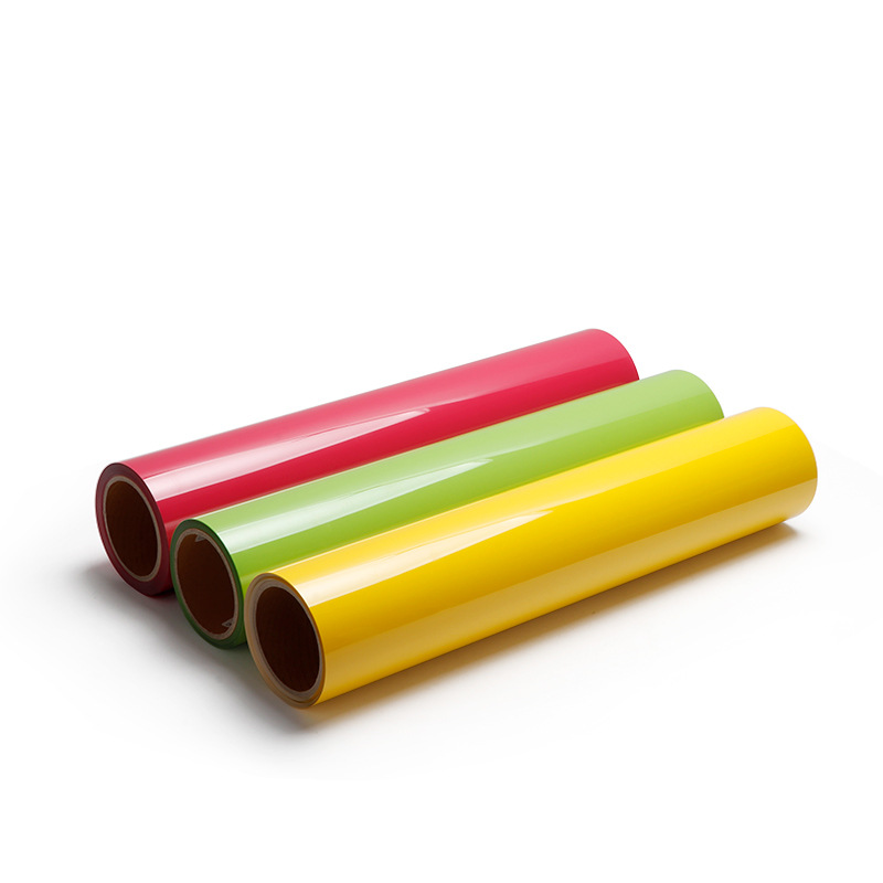 Picture of PU thermal transfer engraving film logo printing ordinary color engraving hot stamping film clothing T-shirt hot stamping film whole roll