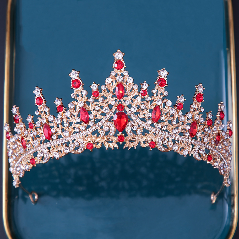 Picture of Bridal Crown New European-style headdress alloy with rhinestone crystal wedding dress accessories Amazon hair accessories