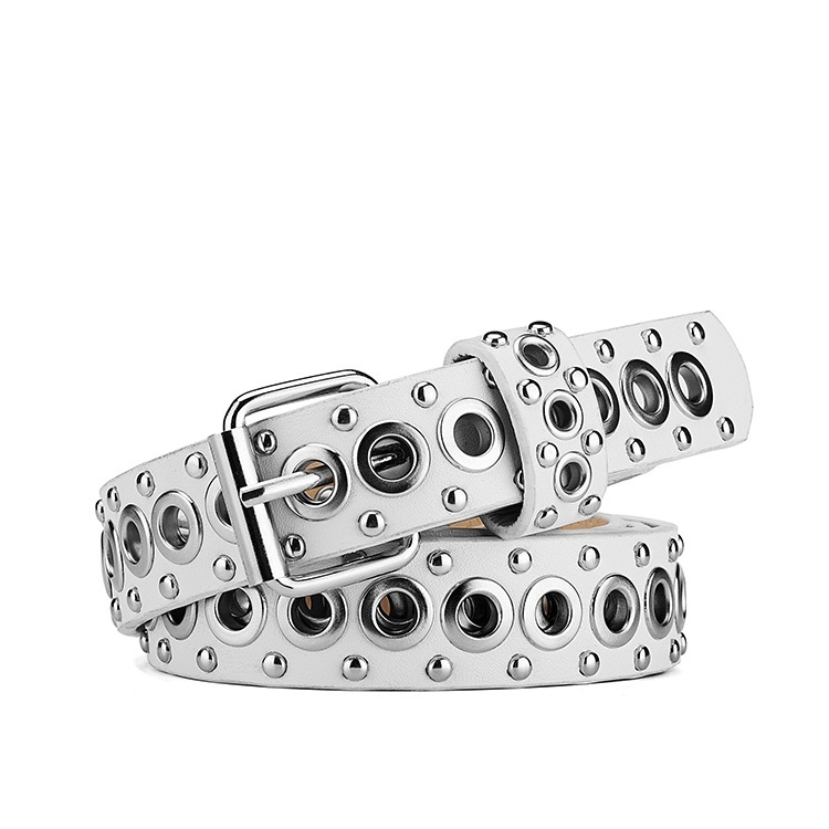 Picture of Belt Women's European and American Punk Rivet Street Personality Men's Belt Air Eye Belt Girls' Cross-border Hipsound Hair