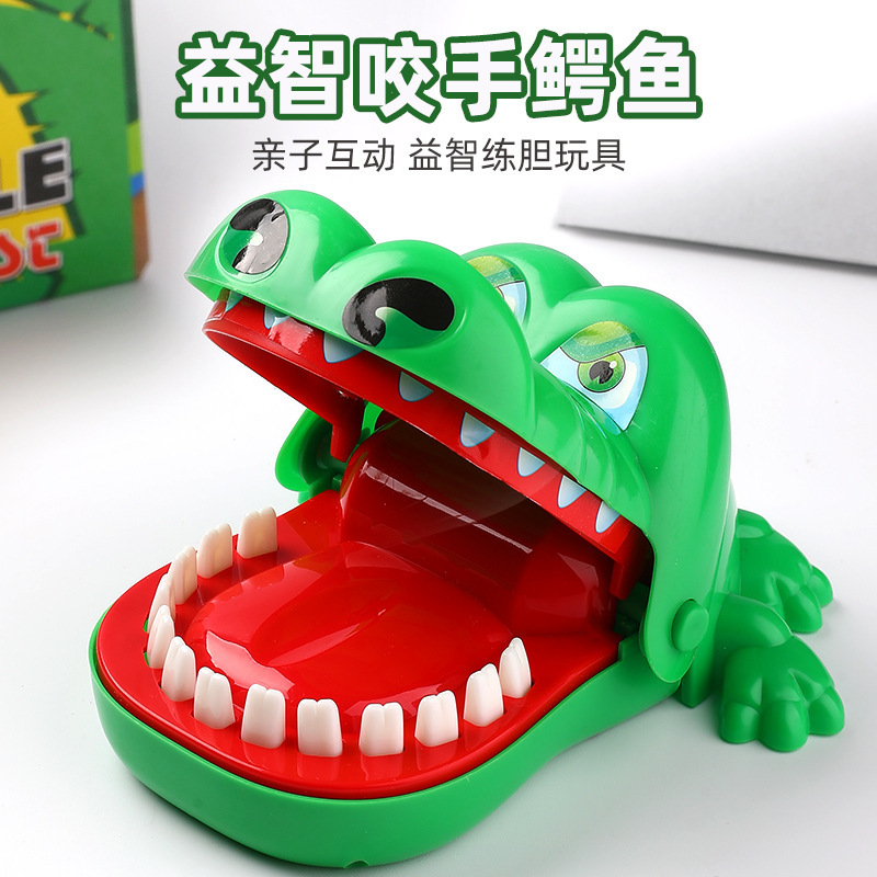 Large Crocodile Finger Bite Toy Shark Tooth Extraction Game Bite Hand Crocodile Parent-Child Children Tricky Toys Wholesale