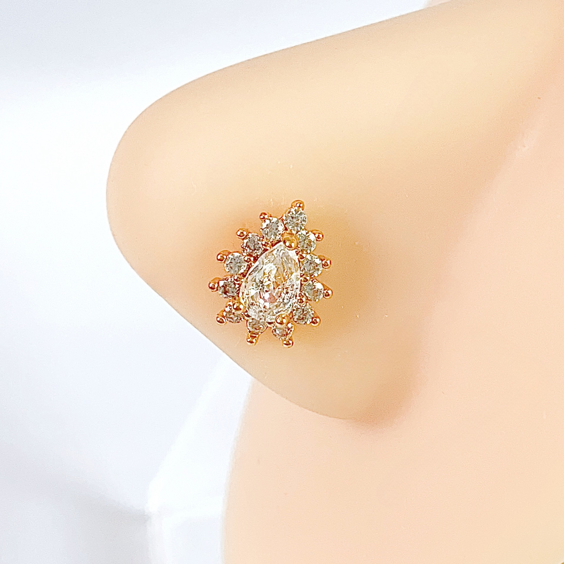 Picture of Cross-border nose nose nail water drop crown heart-shaped copper inlaid zircon European and American fashion high-end jewelry