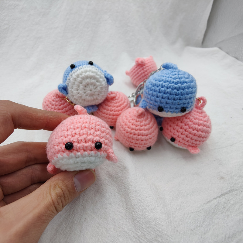 Little Whale Hanging Knitted Doll Wool Hanging Keychain Couple Accessories Gift