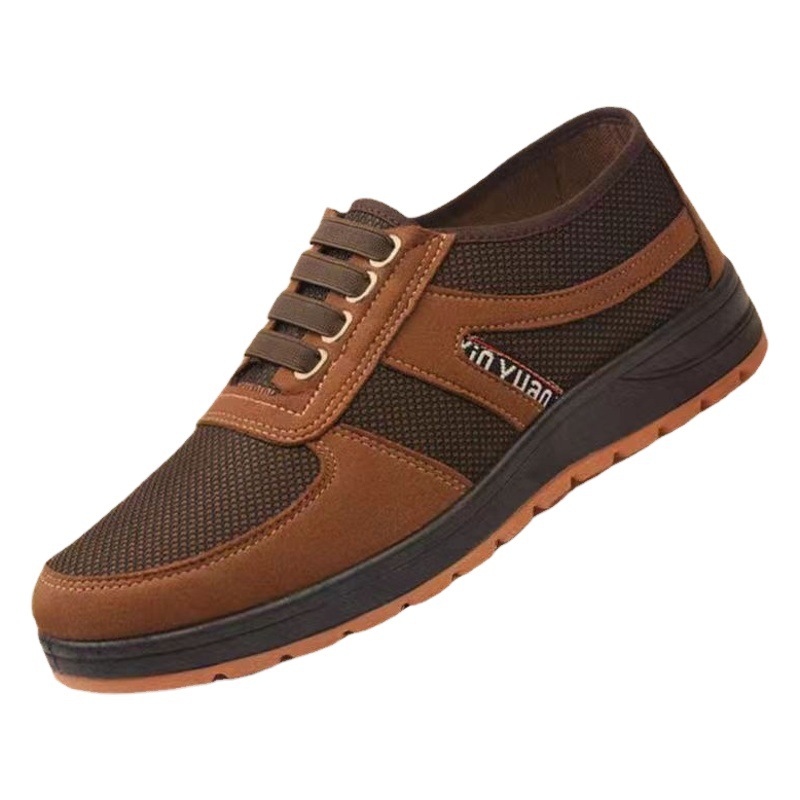 Wholesale Old Beijing Cloth Shoes Men's Dad's New Work Shoes Lightweight Fashion Slip-on Casual Canvas Shoes Breathable