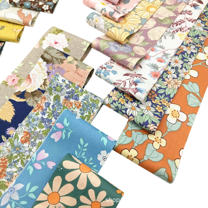 Picture of New long cotton fabric jelly roll cotton small clear floral long quilting stitching fabric cotton