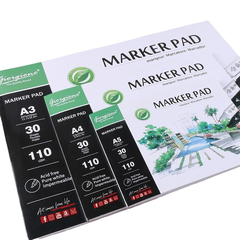 Giorgione 110g Mark Ben Marker Special Coloring A4 Ben Sketch Cross-border Sketch Paper Hand-painted Graffiti
