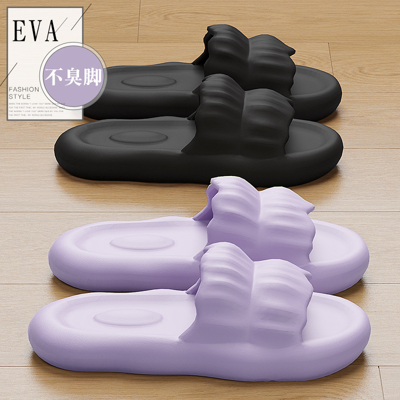 Slip-on Slippers Women's Summer Wearing Indoor Home Bathroom Non-slip Household Hotel Bathing Sandals Women's Summer Wholesale
